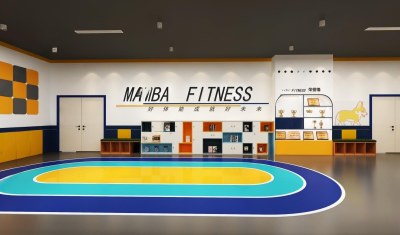 现代篮球馆3D模型下载